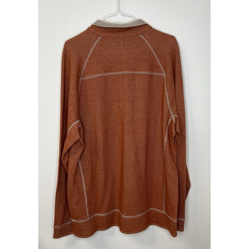 Tommy Bahama Men's Orange Half Zip Pullover Sweatshirt Size L - Picture 4 of 4